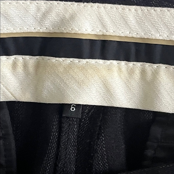 Theory Vintage Y2K Navy Blue Wool Pinstriped flared pants - Picture 3 of 8